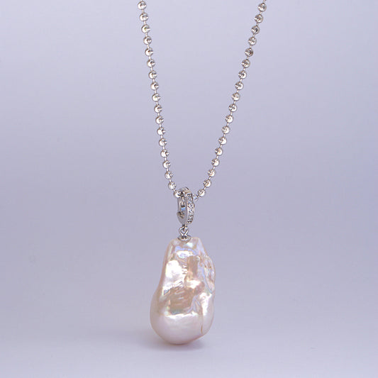 Baroque Freshwater Pearl Pendant Necklace [60cm adjustable] (PN0013)