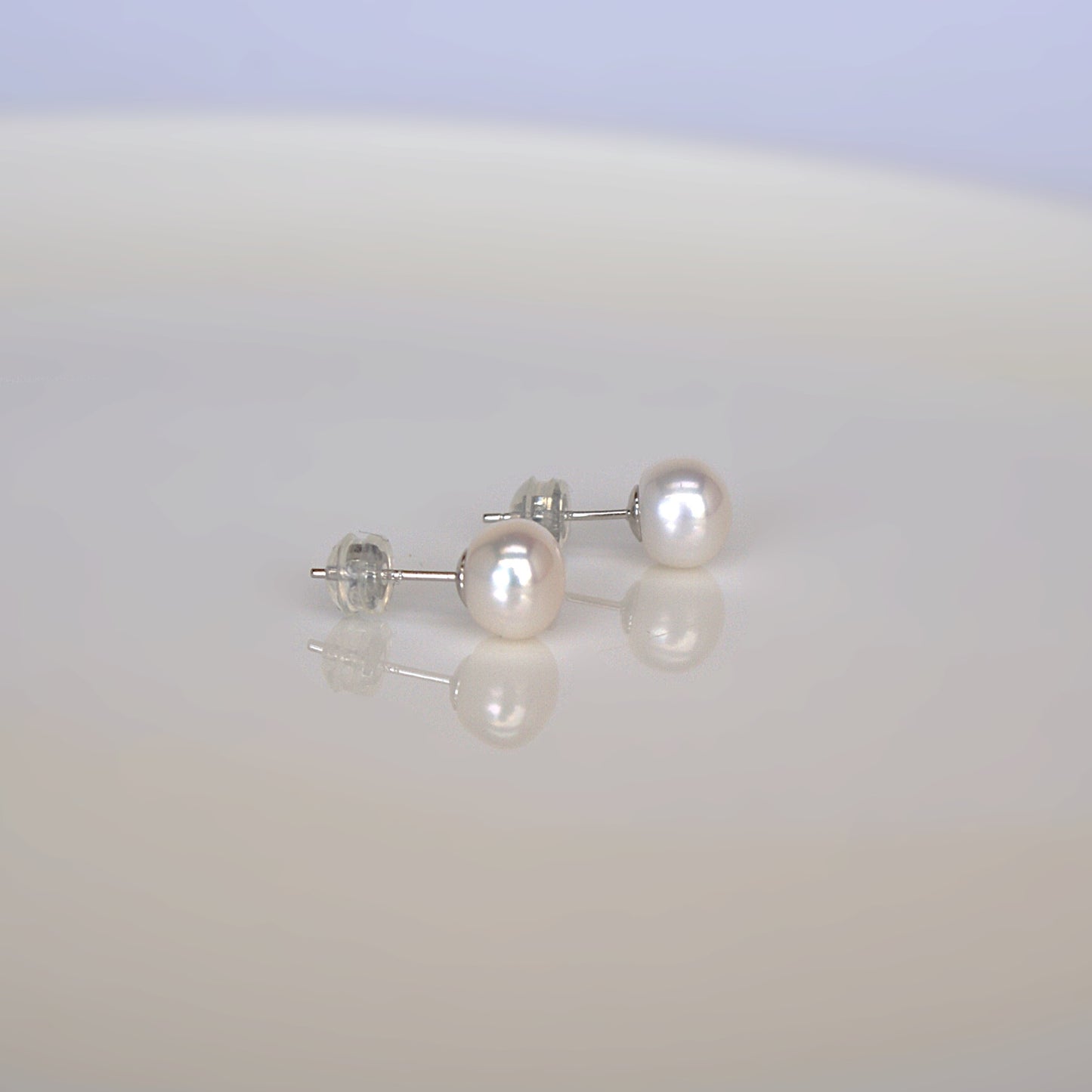 Freshwater Pearl Earrings Stud 6-7mm [Hypoallergenic] (PE0001)