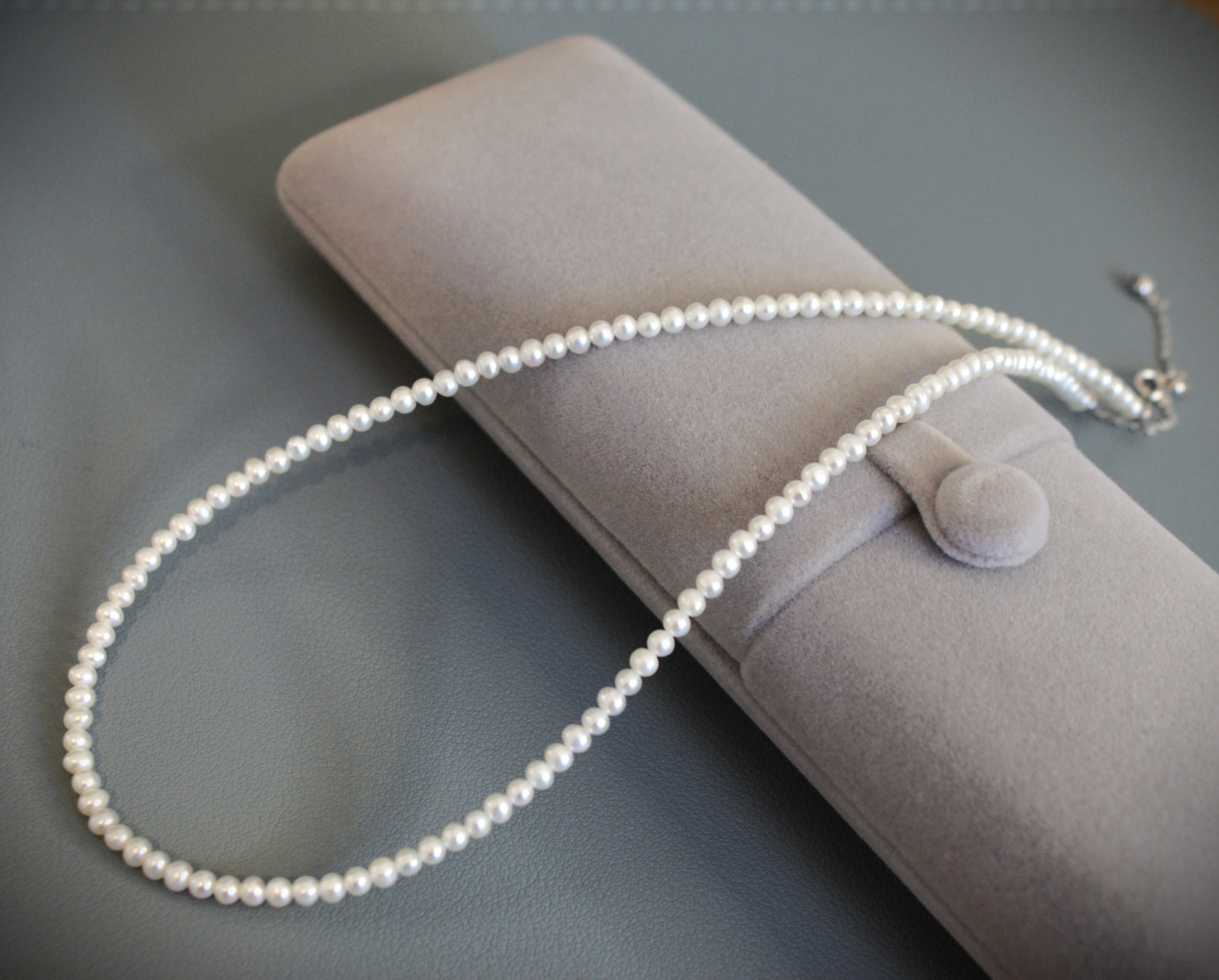 Freshwater Pearl Necklace 3-3.5mm (Length: 40cm + 5cm) (PN0006)