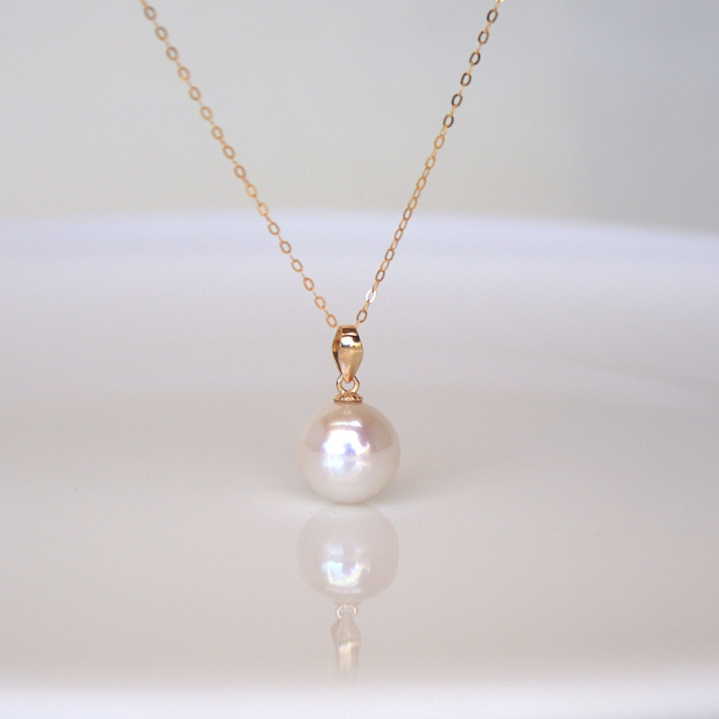 Freshwater Pearl Pendant Necklace 10-11mm [Length: 45cm adjustable] (PN0015)