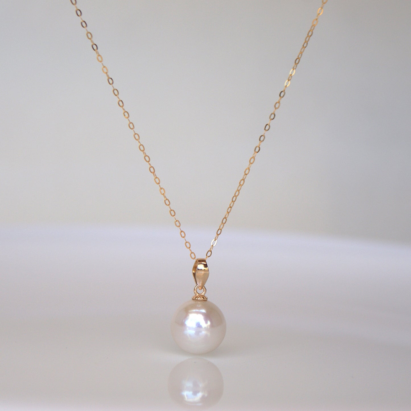 Freshwater Pearl Pendant Necklace 10-11mm [Length: 45cm adjustable] (PN0015)