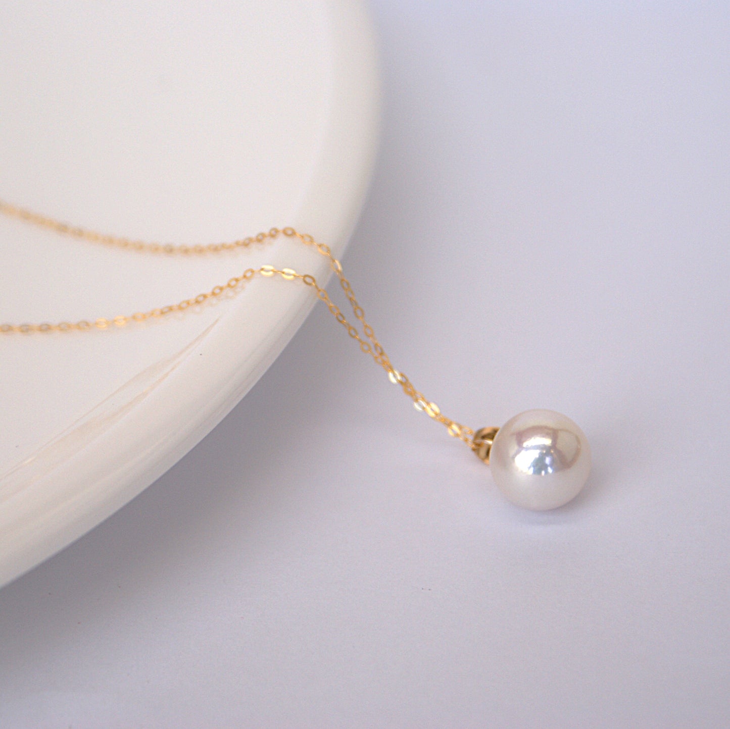 Freshwater Pearl Pendant Necklace 10-11mm [Length: 45cm adjustable] (PN0015)