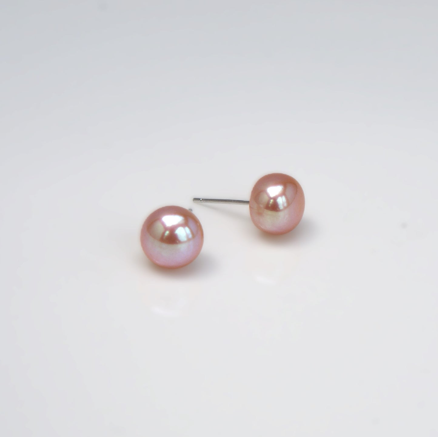 Freshwater Pearl Stud Earrings S925 Bun-shaped (PE0006)