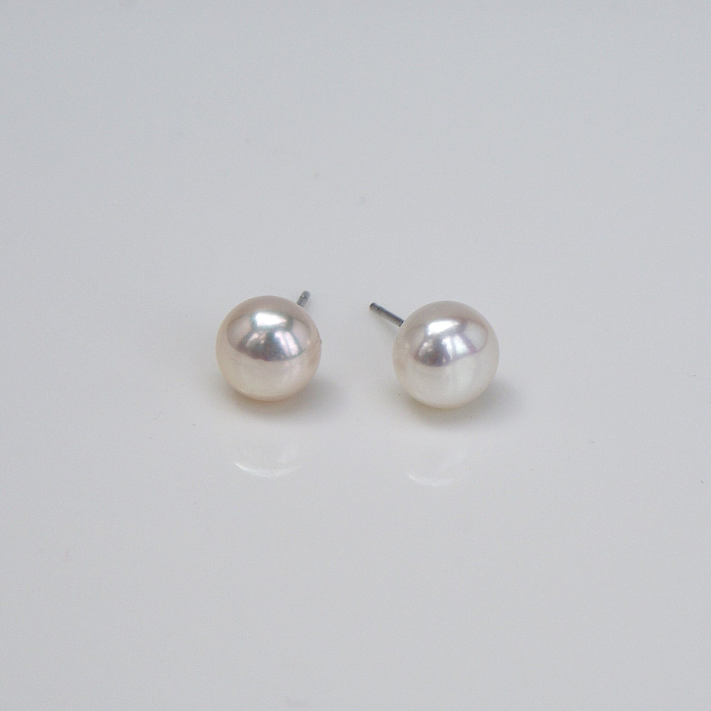 Freshwater Pearl Stud Earrings S925 Bun-shaped (PE0006)