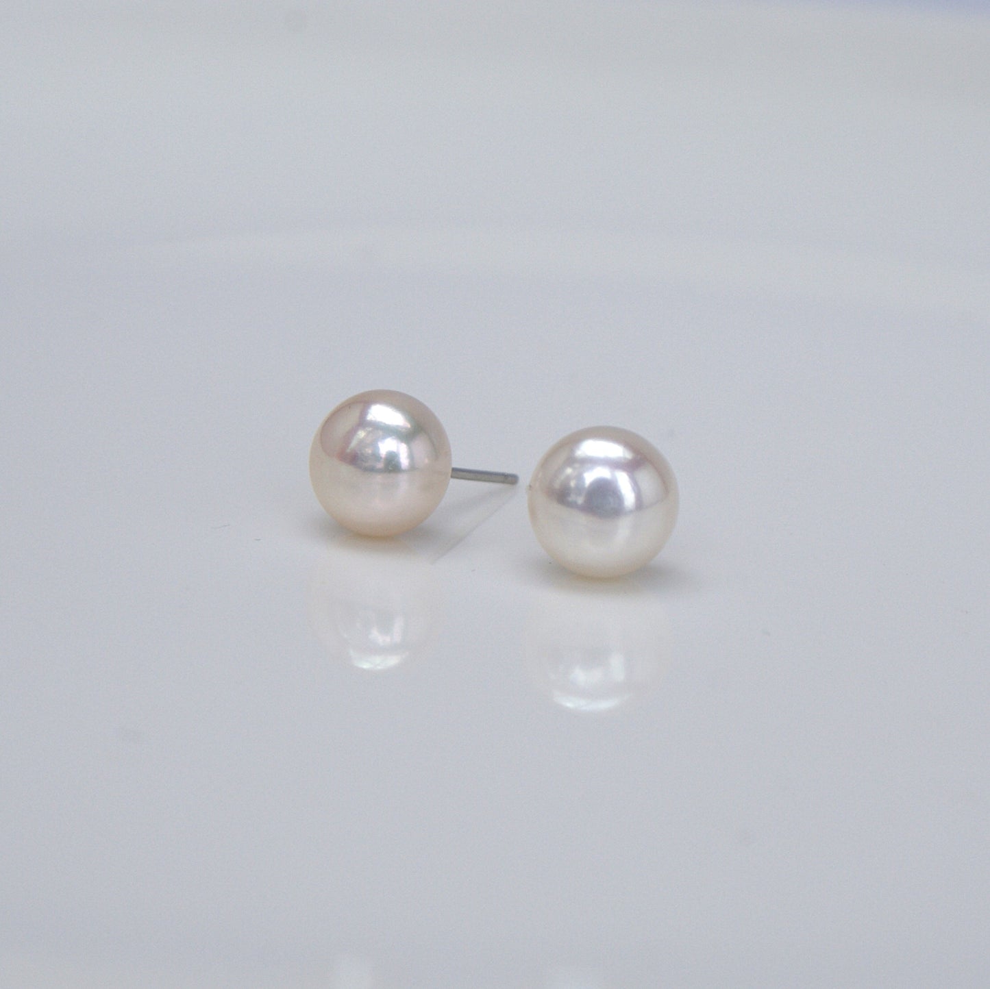 Freshwater Pearl Stud Earrings S925 Bun-shaped (PE0006)