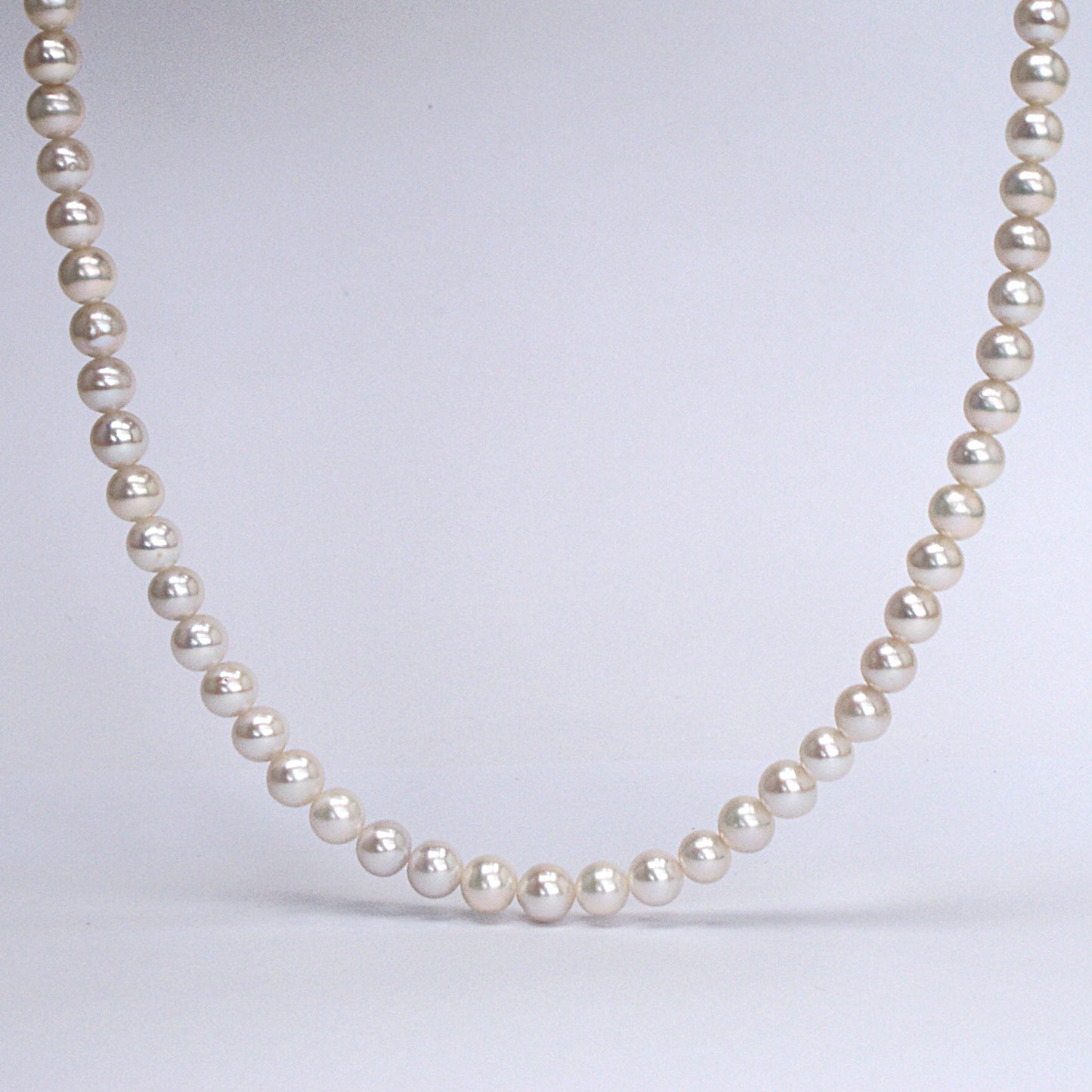 Freshwater Pearl Necklace 5-6mm Round [length: 40cm+5cm] (PN0008)