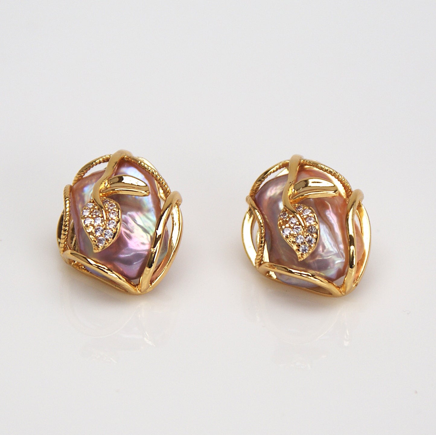 Baroque Blossom Stud Earrings (PE0003)