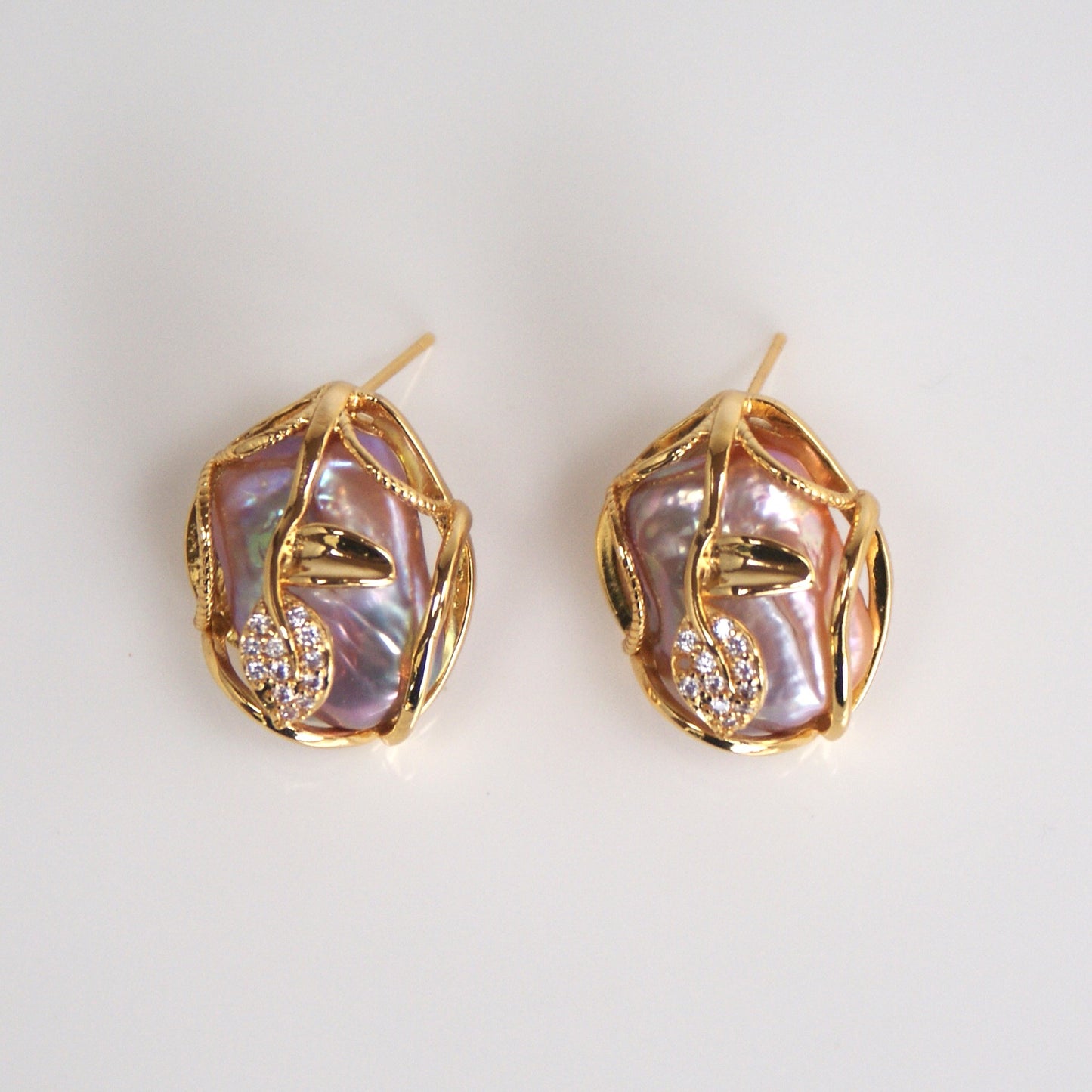 Baroque Blossom Stud Earrings (PE0003)