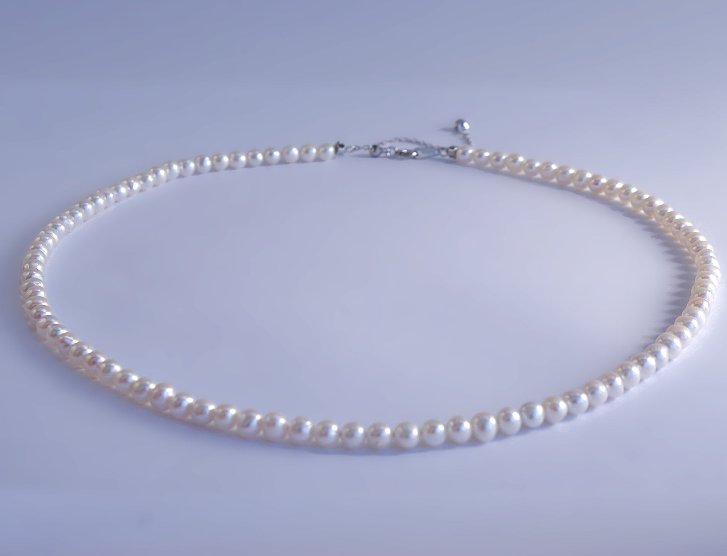 Freshwater Pearl Necklace 4mm Round (length 40cm+5cm) (PN0005)