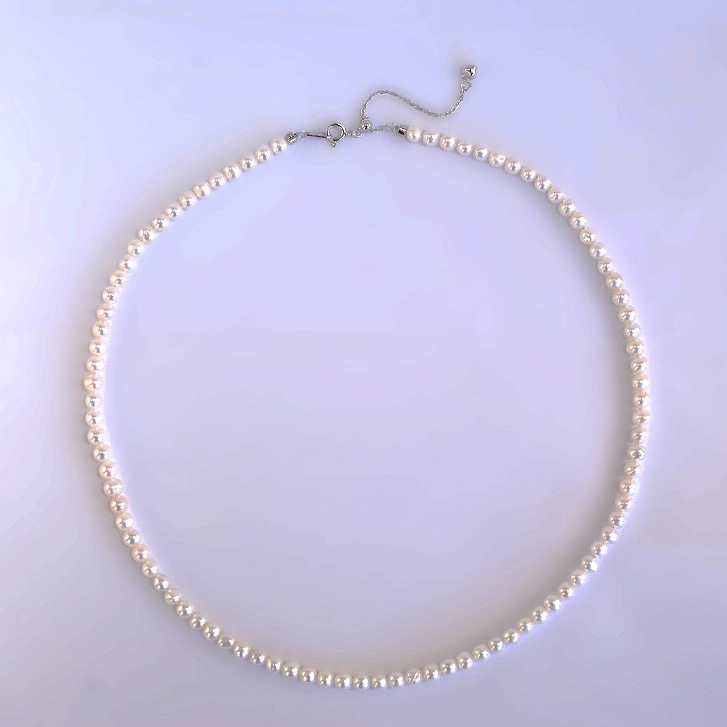 Freshwater Pearl Necklace 4mm Round (length 40cm+5cm) (PN0005)