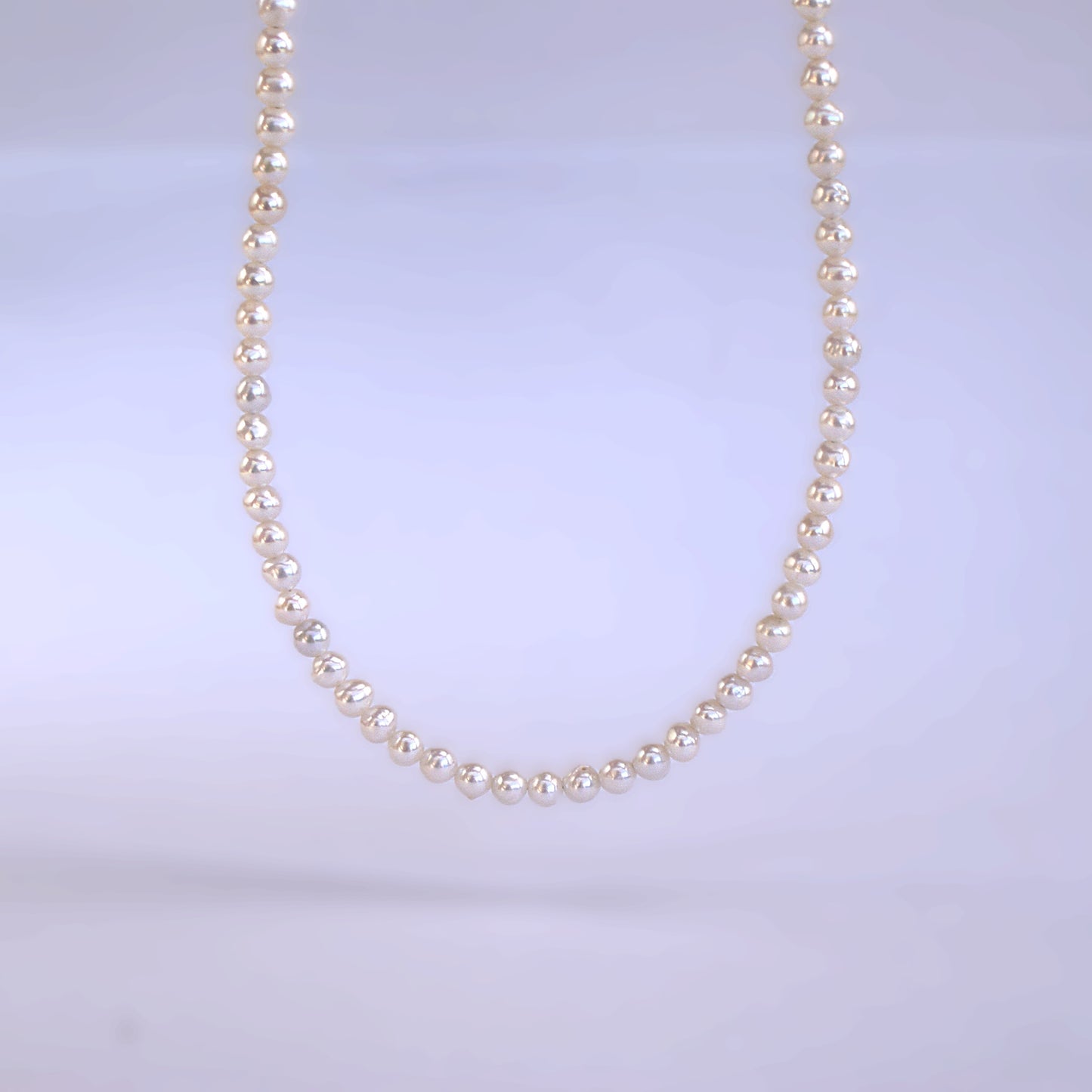 Freshwater Pearl Necklace 3-3.5mm (Length: 40cm + 5cm) (PN0006)