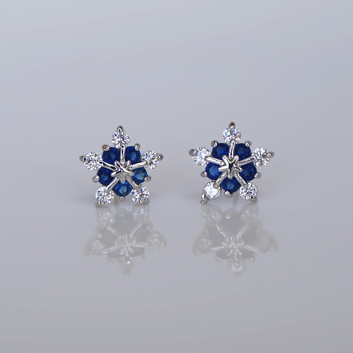 Snowflake Zircon Stud Earrings (FE0011)