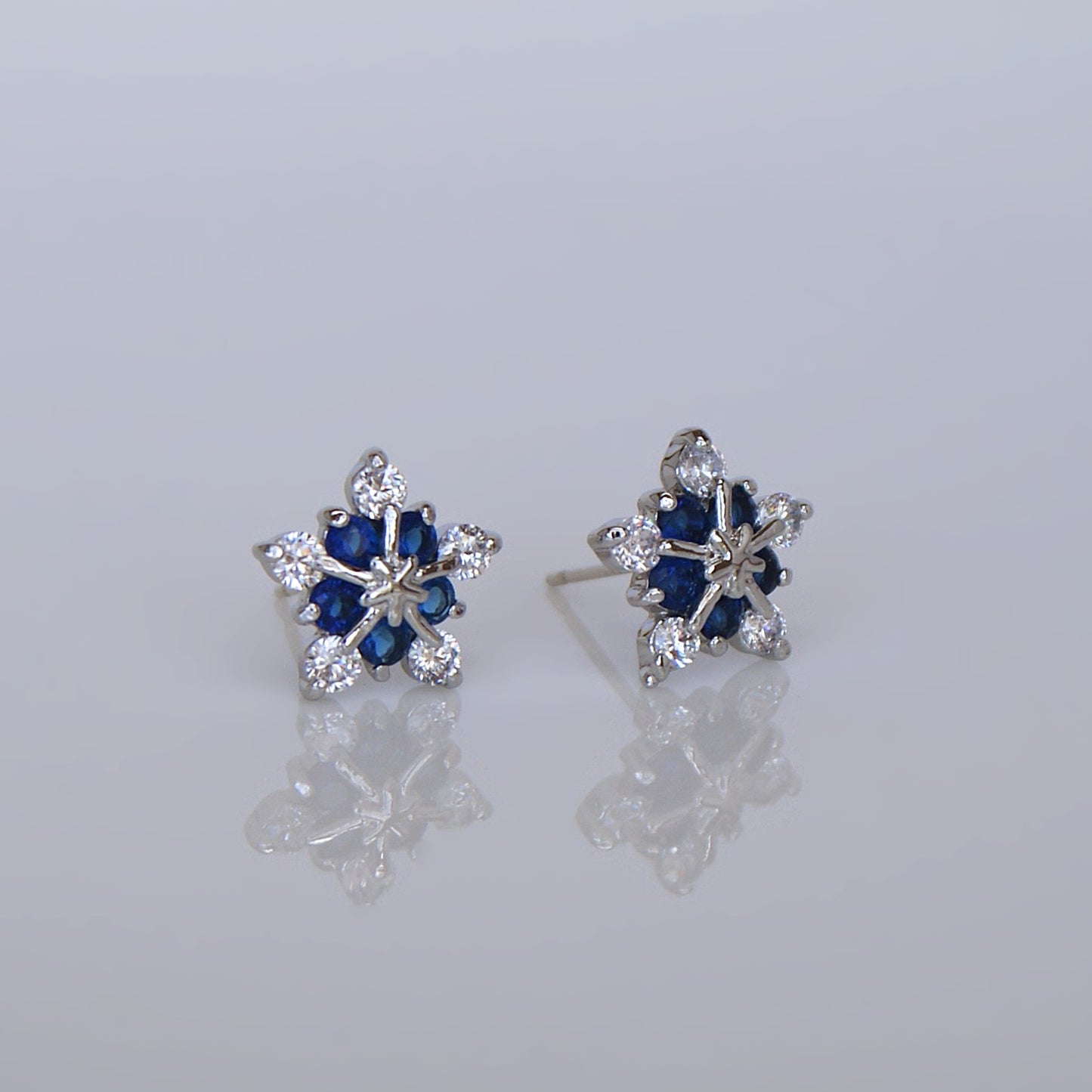 Snowflake Zircon Stud Earrings (FE0011)