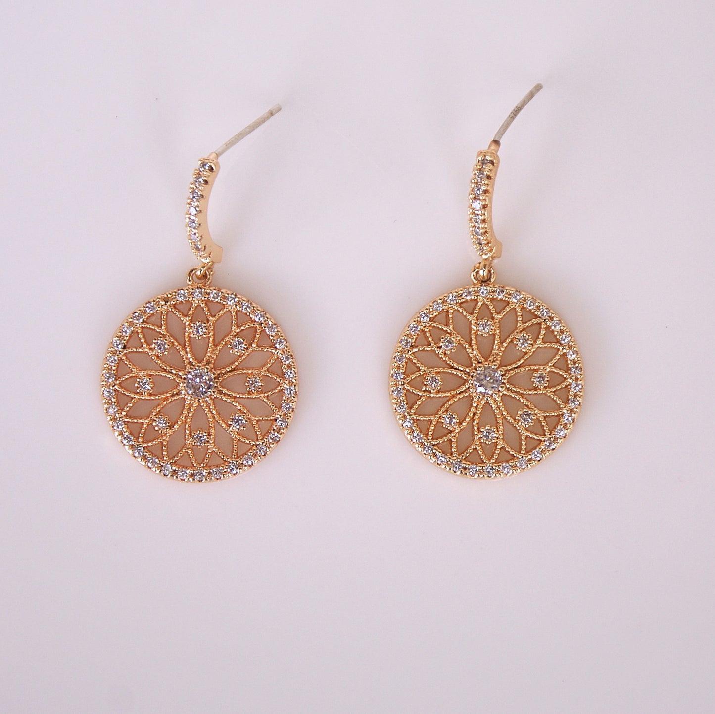 Dream Catcher Zircon Dangle Earrings (FE0015)