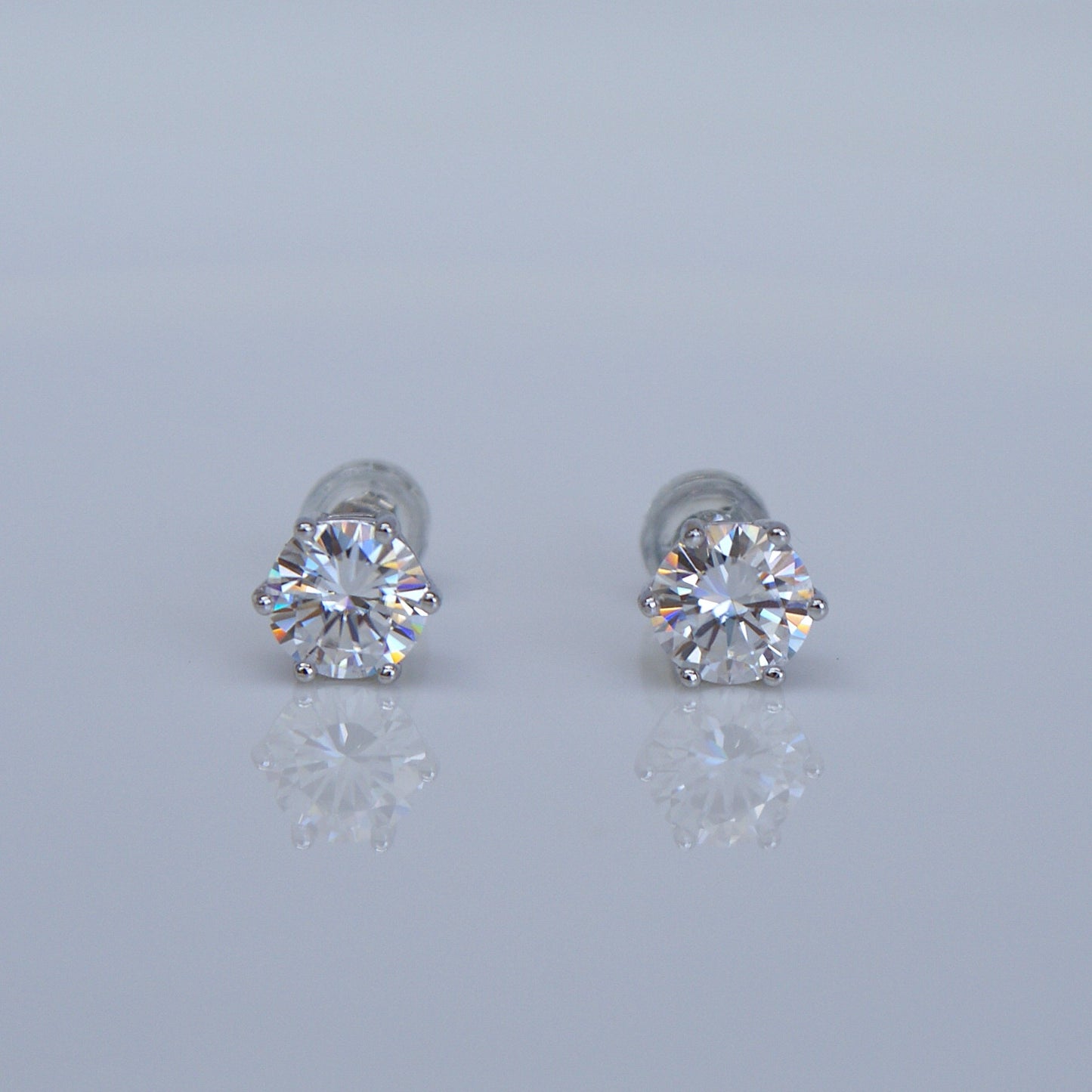 1ct Moissanite S925 Stud Earrings (FE0021)