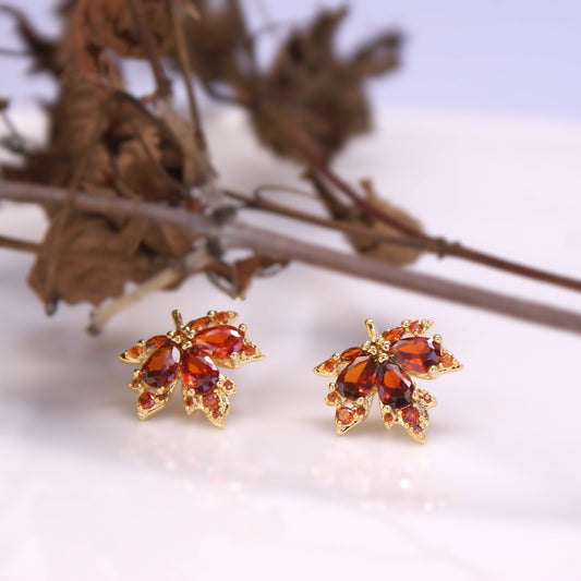 Maple Leaf Stud Earrings (FE0026)