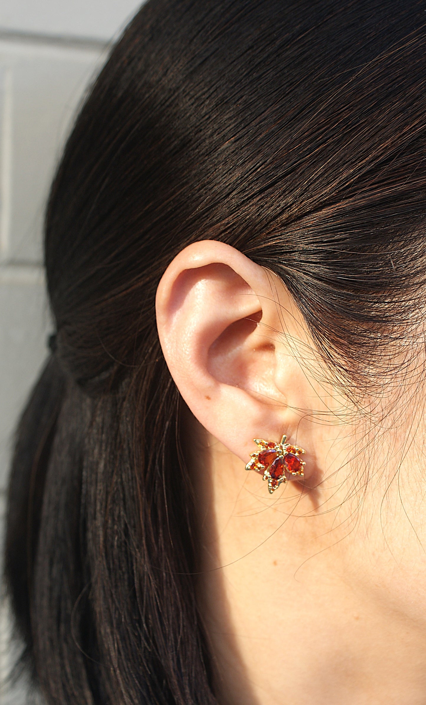 Maple Leaf Stud Earrings (FE0026)